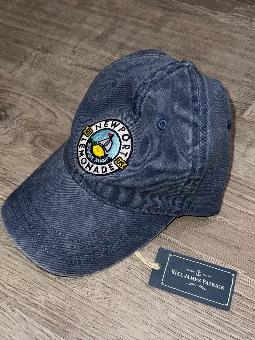 NWT KIEL JAMES PATRICK X NEWPORT LEMONADE DENIM BASEBALL HAT CAP
